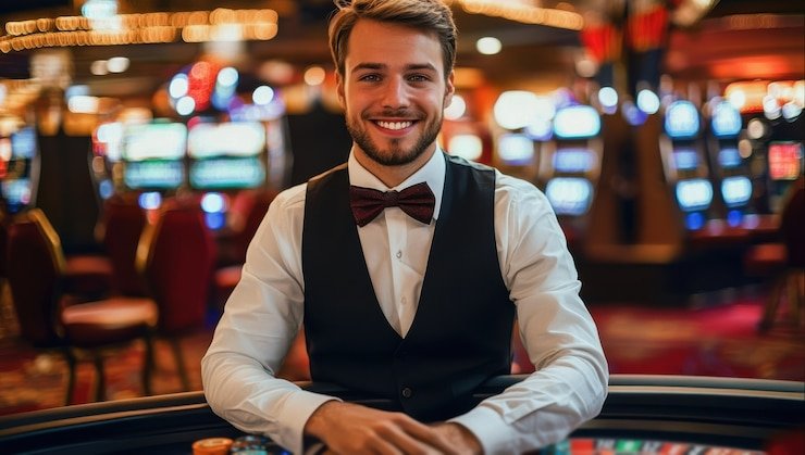 Antarmuka aplikasi livebet menampilkan daftar meja Push Gaming blackjack dan roulette